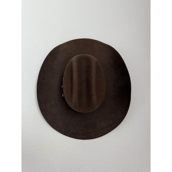 Ariat Women’s Wool Neutral Brown Western Buckle Hat Sz M (7 1/2) main image 4